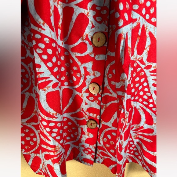 NWT Elisamama Kathy Blouse in Ruby Red - Picture 8 of 14